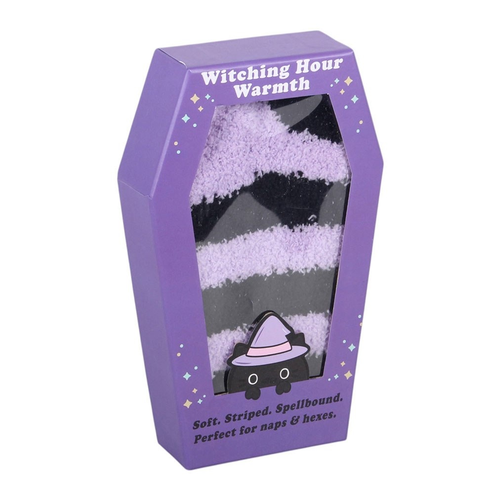Something Different - Pastel Purple Striped in Coffin Gift Box Sokken - Multicolours